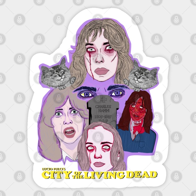 City of  the Living Dead Sticker by attackofthegiantants